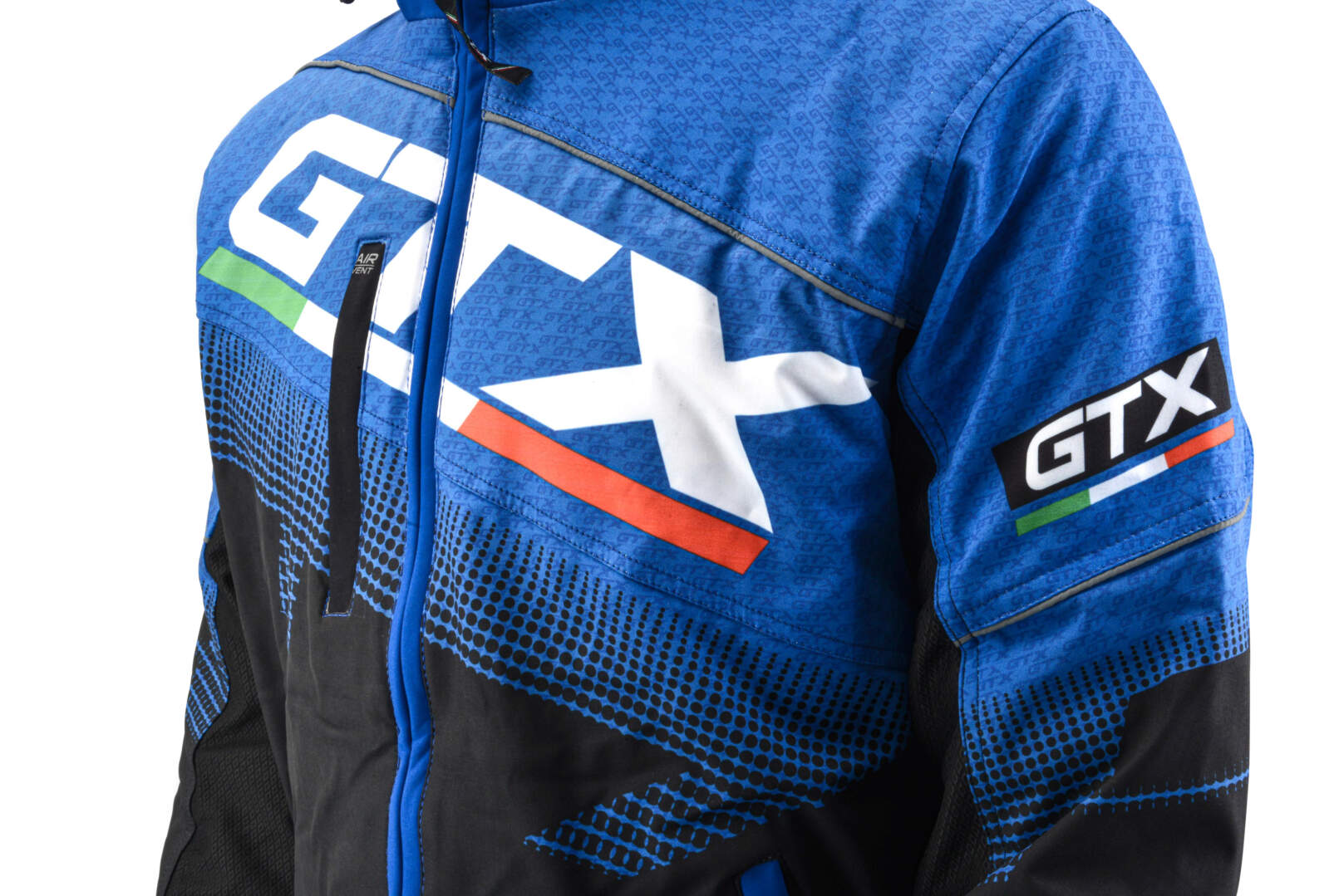 Куртка для снегохода GTX №1 black-blue (текстиль) (XL)